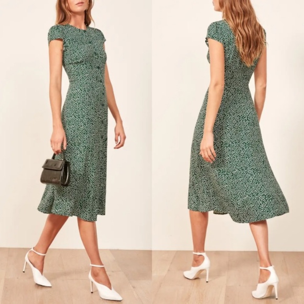 Reformation Fauna Front Button MidiDress WYOMING